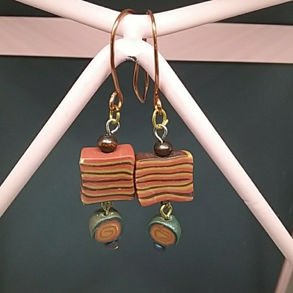 Polymer clay earrings